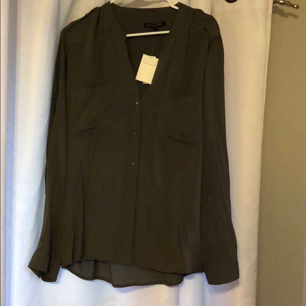 NWT Banana Republic Olive Green Blouse